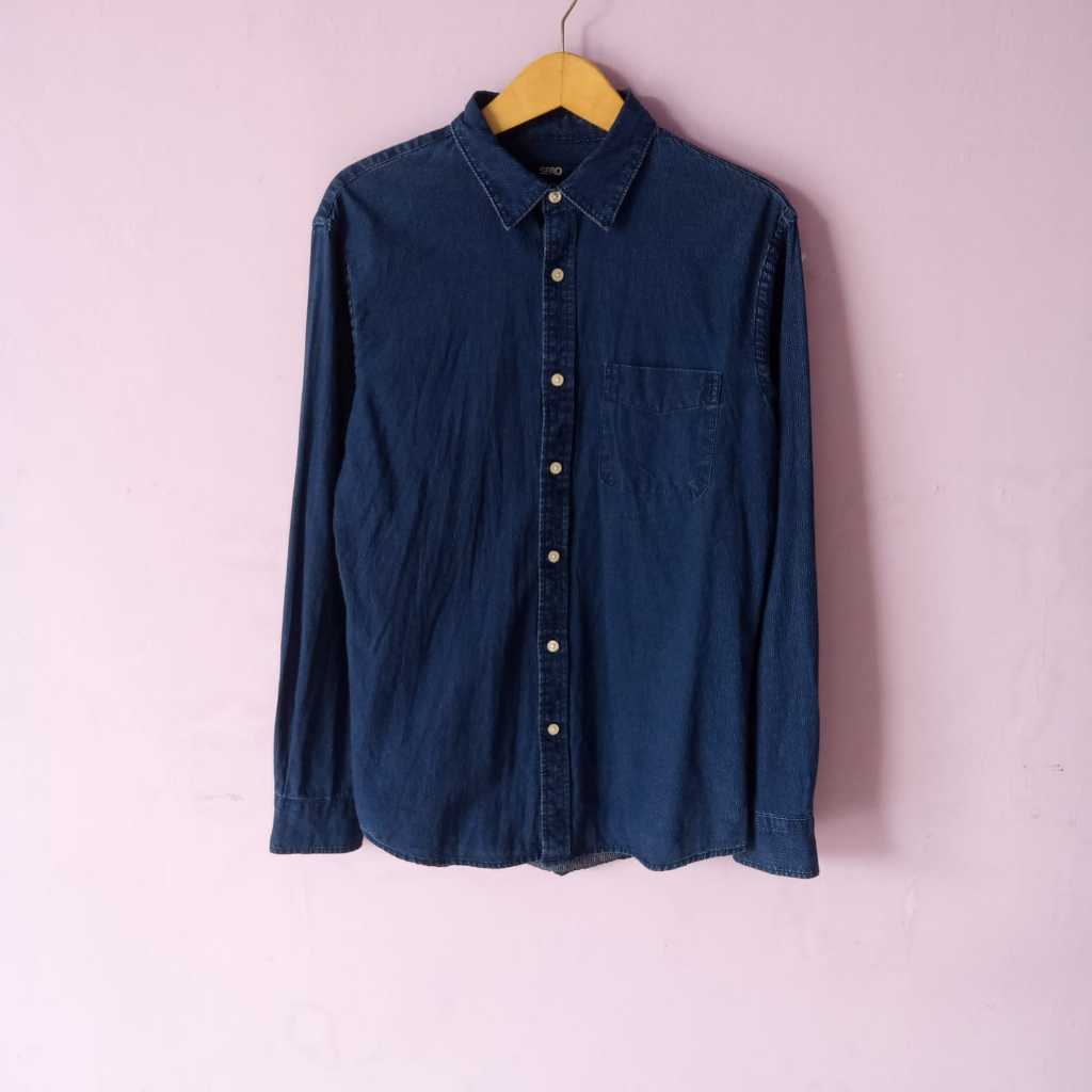 kemeja denim spao kemeja spao second kemeja pria kemeja lengan panjang