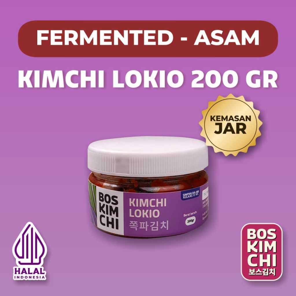 

Kimchi Lokio 200 gr Kemasan Toples Asam | Boskimchi | Jjokpa Kimchi Jar Fermented