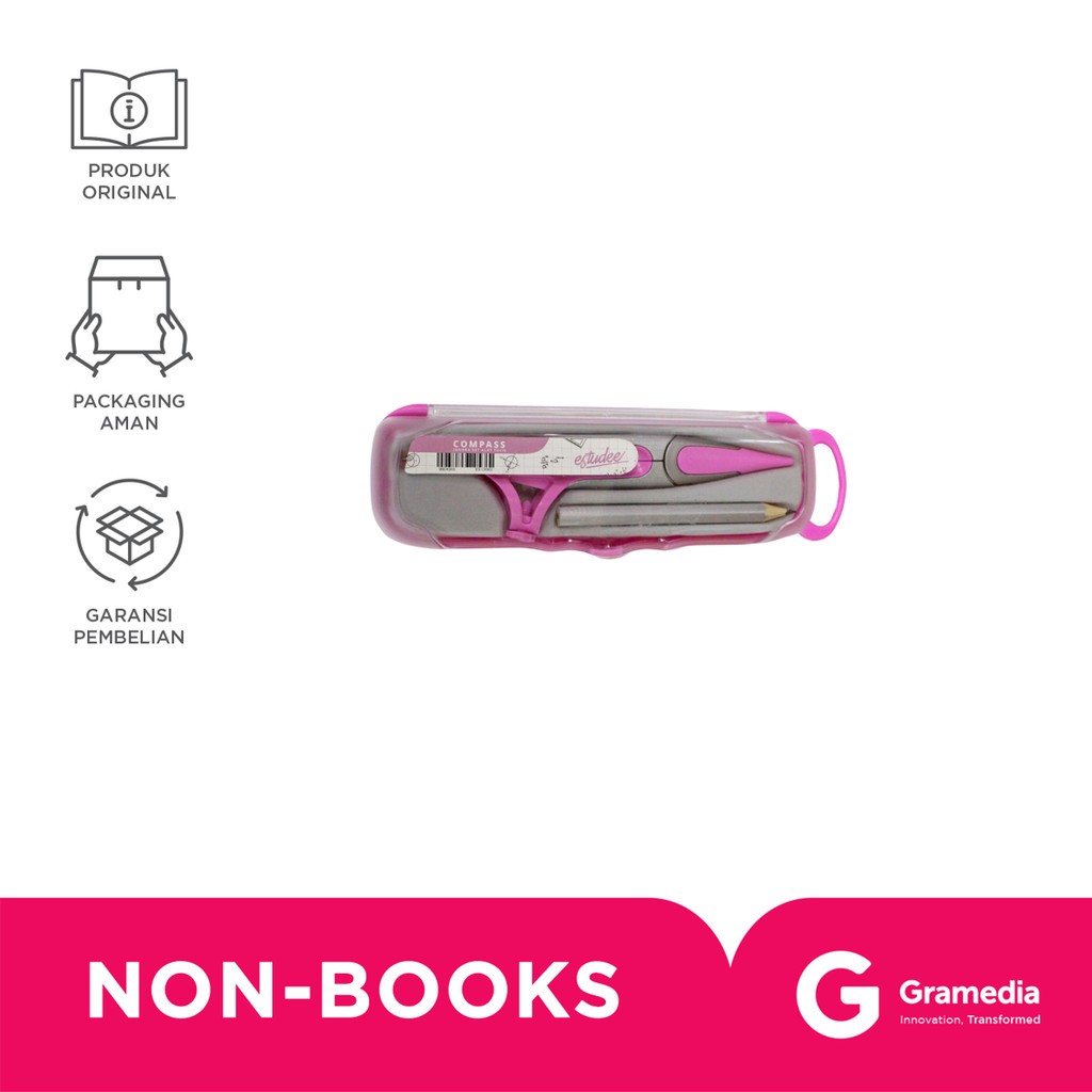

Gramedia Cirebon - ESTUDEE COMPASS PENCIL PINK ES-C6500 -SET JANGKA / BUSUR DERAJAT