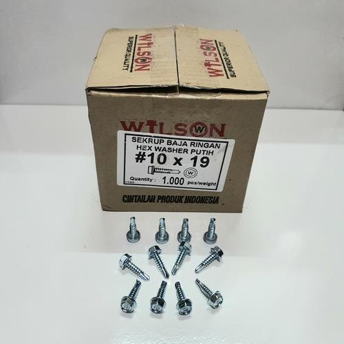 Baut Roofing Sekrup Skrup Baja Ringan 10 x 19 Per Dus