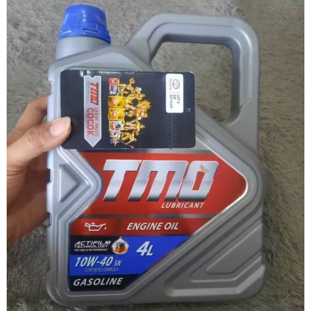 Oli Mesin TMO 10W-40 API SN TOYOTA 4 Liter Barcode (Oli Mobil)