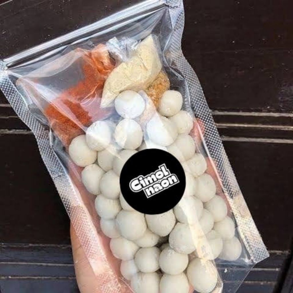 

Cimol Naon Mentah Original 250gr Free Bumbu Atom & Pedas tabur