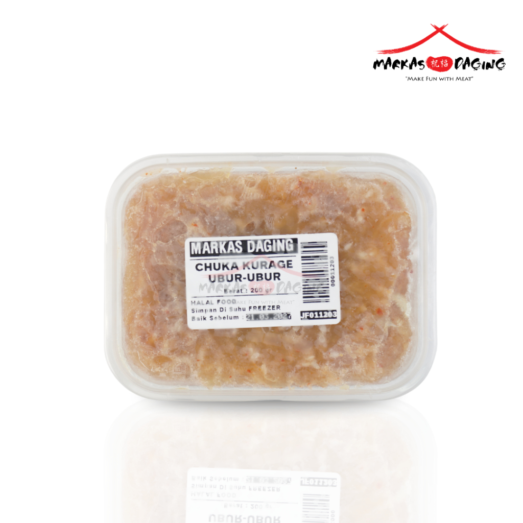 

Chuka Kurage | Seasoned Jelly Fish | Ubur-Ubur frozen beku Halal MUI 200 Gram - Markasdaging