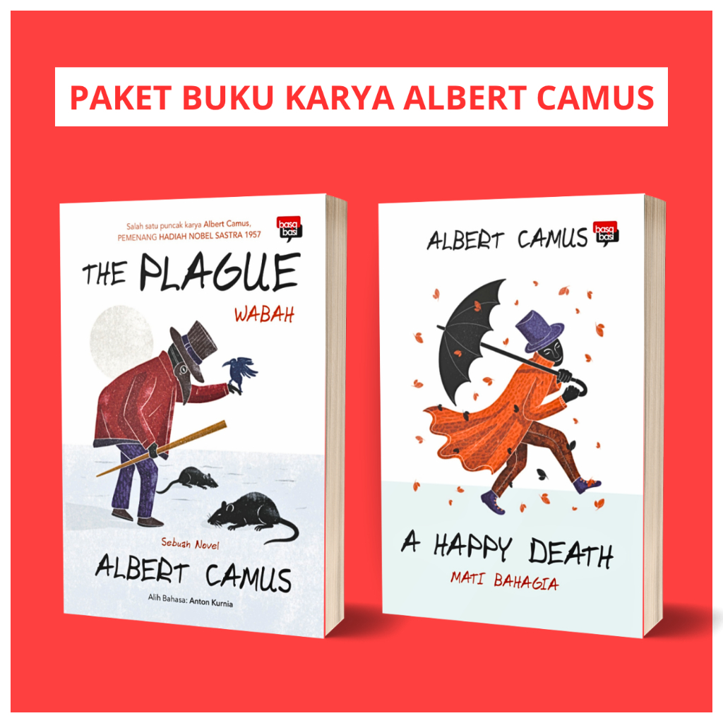 Basabasi - Paket Mahakarya Albert Camus (The Plague & A Happy Death)