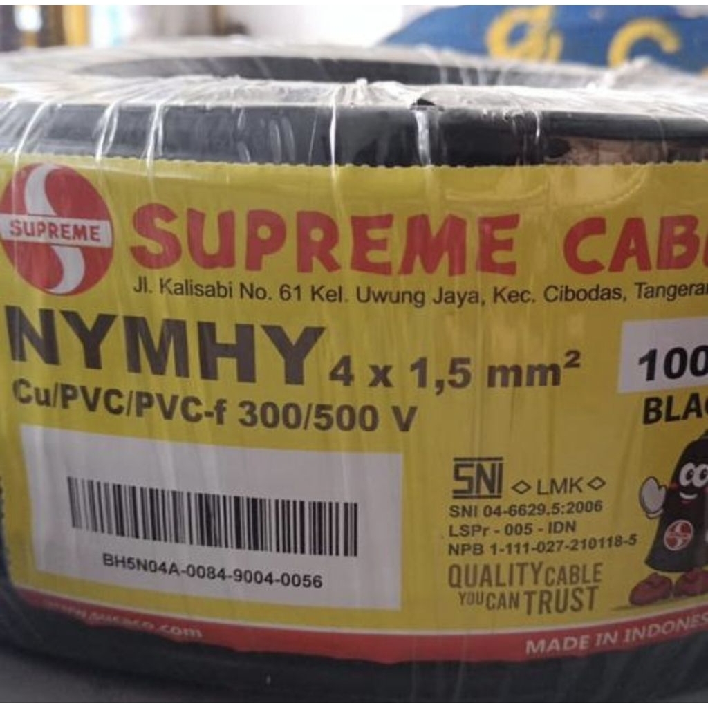Kabel Serabut Supreme NYYHY 4 x 1.5 mm / Kabel NYYHY 4x1.5mm Supreme 100 meter