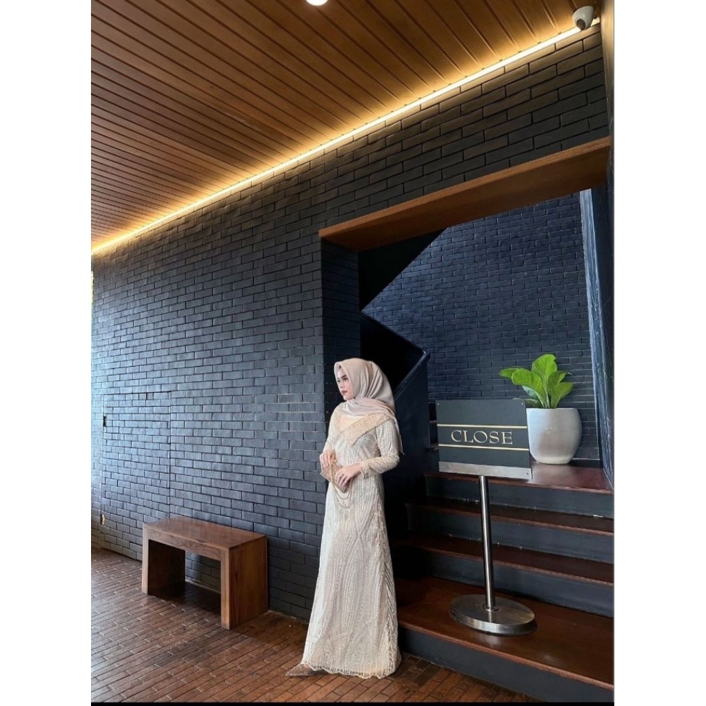 gamis brokat terbaru mewah dan elegan