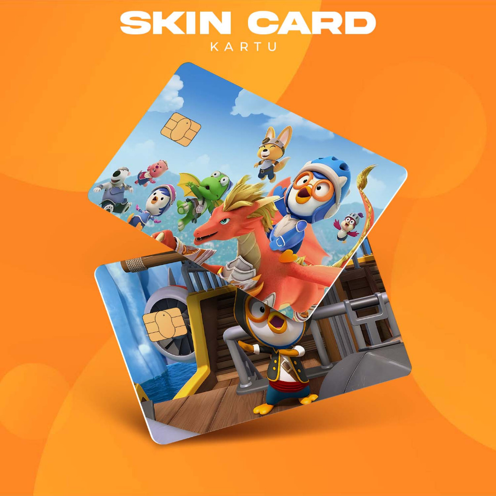 [BM Skin Card] Pororo ||  Garskin | Cover ATM / E - Money / Flazz - Anti Air