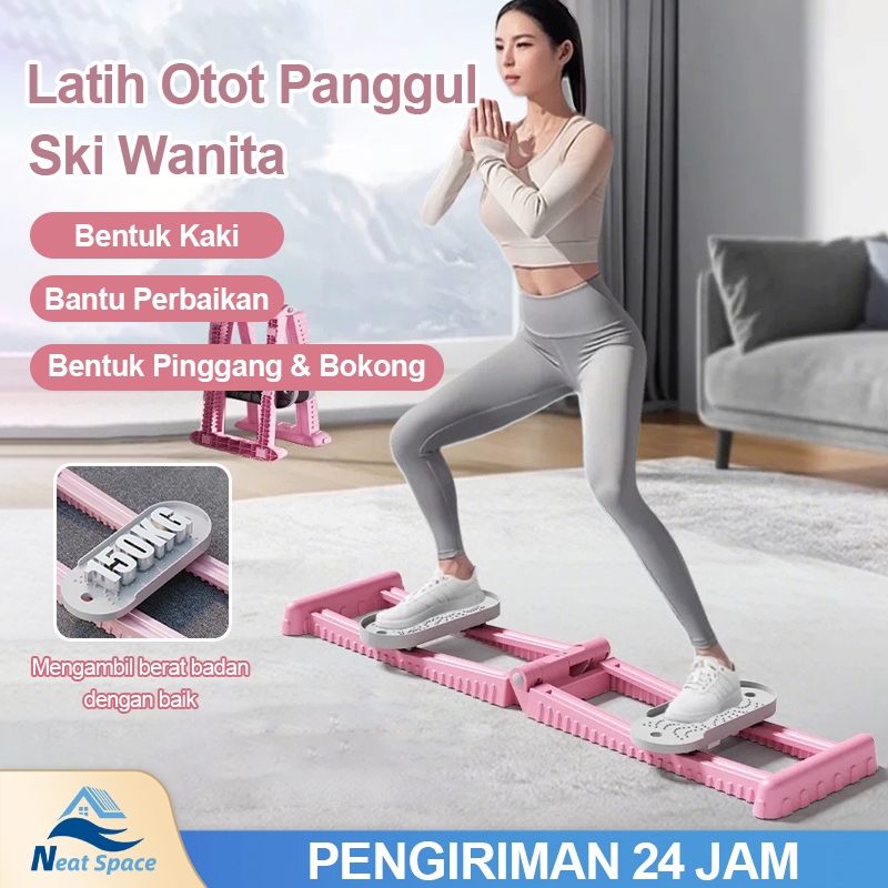 Neat Space Mesin Ski Alat Fitnes 2IN1 Alat Olahraga Fitness Alat Olahraga Di Rumah-Peralatan Pelatih