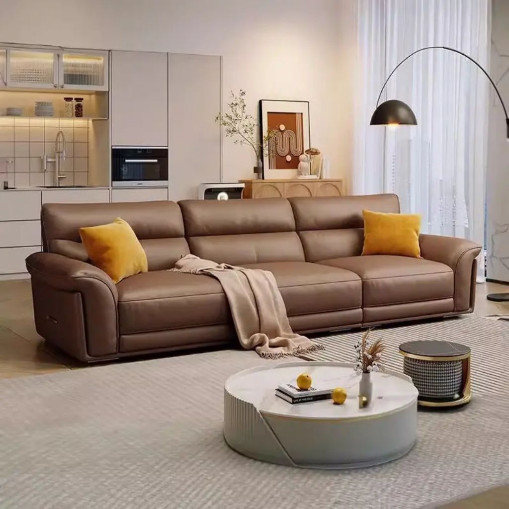 Sofa minimalis 3 seater model sofa terbaru kualitas premium sofa set kulit terbaru