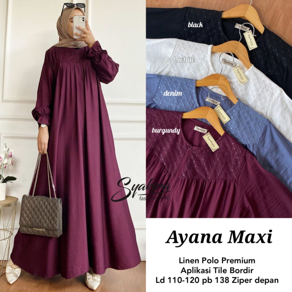 GAMIS SYLA//  AYANA MAXY BY SYAKIRA  BY CLA HIJAB