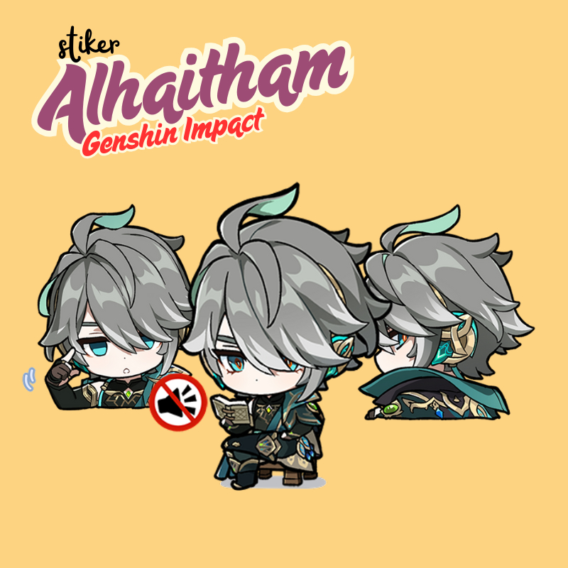 

Stiker Alhaitham | Sticker Alhaitham Genshin Impact Vinyl Glossy Anti Air
