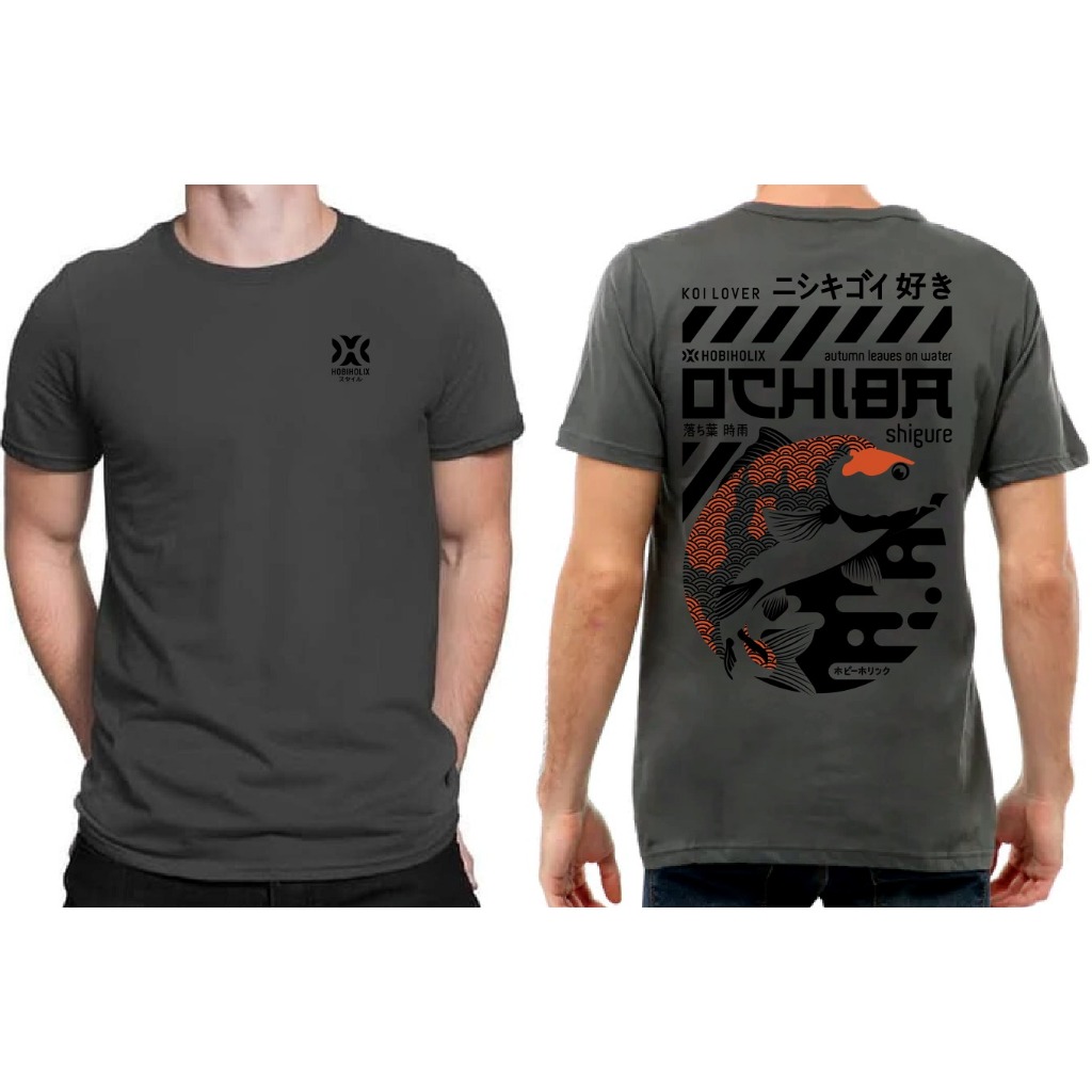 T-shirt Koi HOBIHOLIX OCHIBA Abu-abu