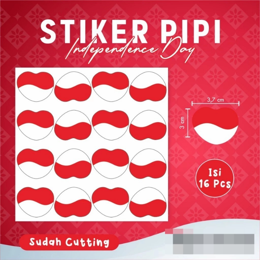 

STIKER PIPI SPESIAL KEMERDEKAAN INDONESIA - STIKER INDEPENDENCE DAY LOVE MERAH PUTIH