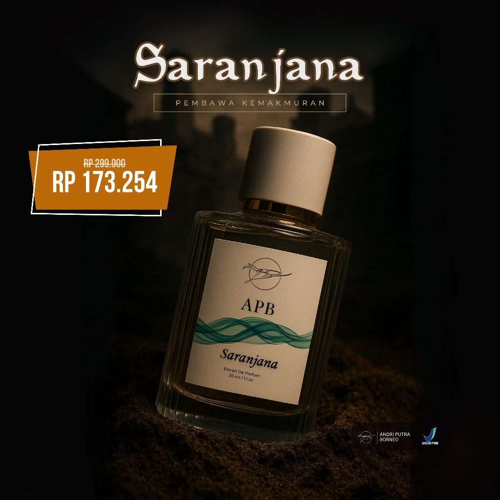 Parfum Saranjana 30ml | Aroma Premium Tahan Lama Unisex | Penarik Rezeki & Keberuntungan | Buka Aura