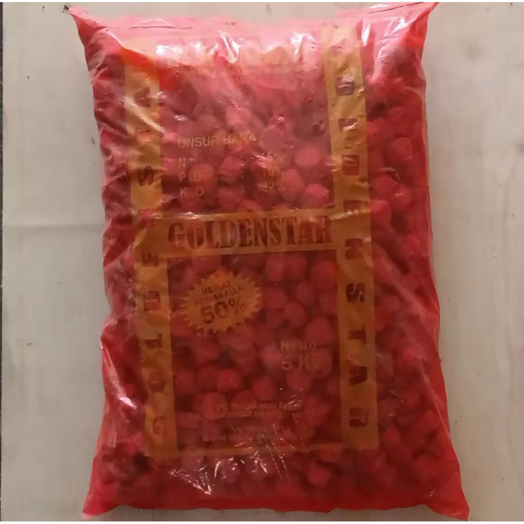 Pupuk NPK Tablet Merah Goldenstar Kemasan 5 kg