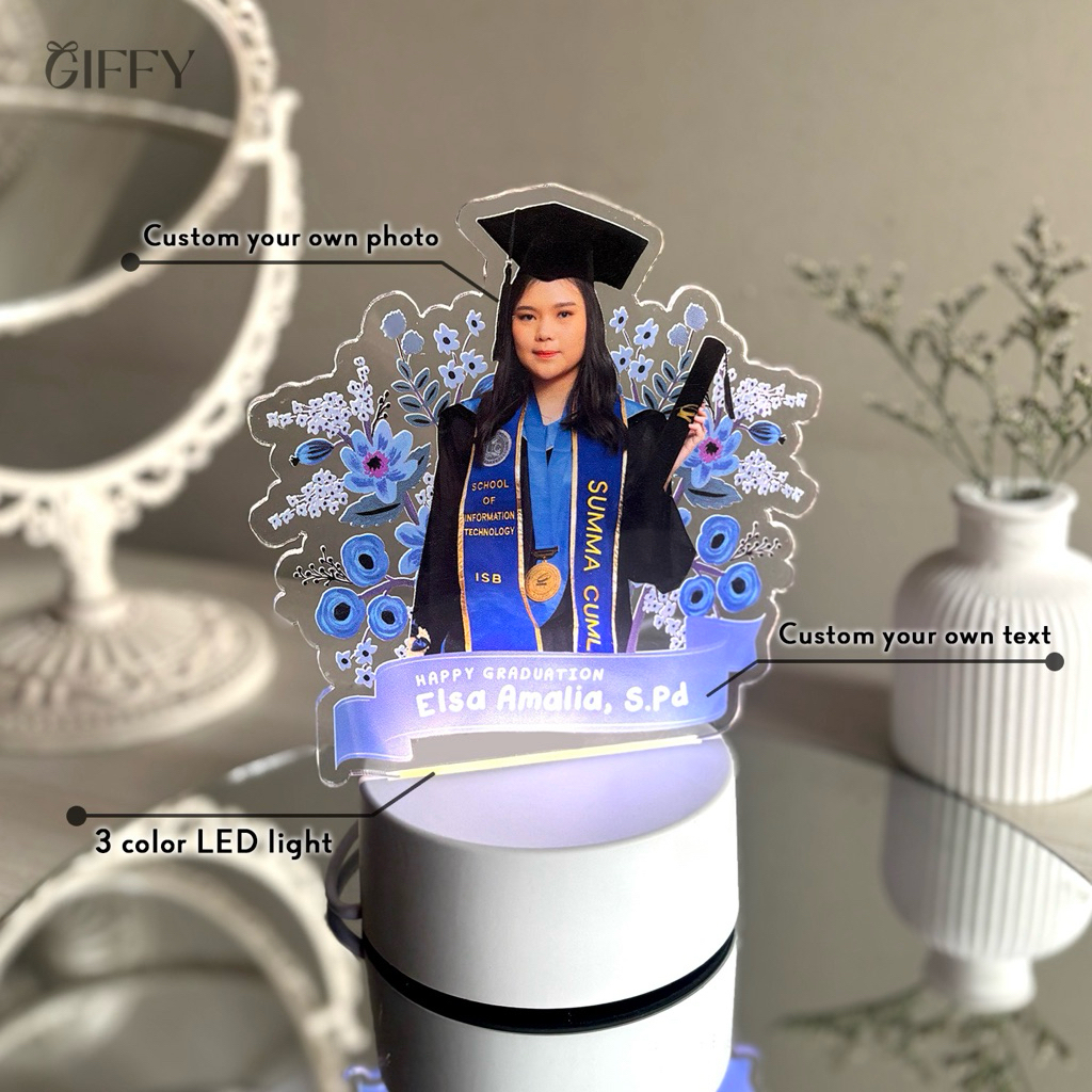 [GIFFY] CHARM Lamp - Hadiah Wisuda Kelulusan Graduation Custom Gift Akrilik Acrylic Hampers Sahabat 