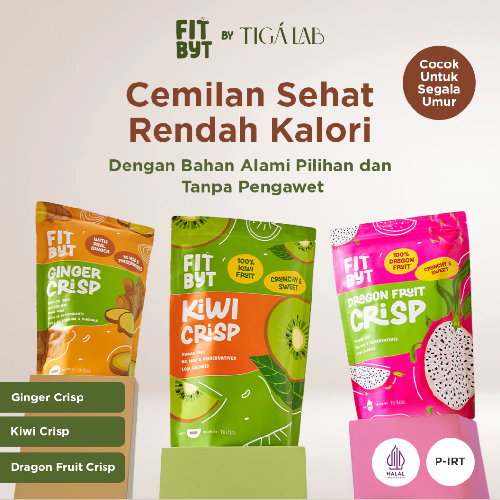 

FITBYT Snack Cemilan Sehat Keripik Buah ( Dragon fruit & kiwi ) Terbaru