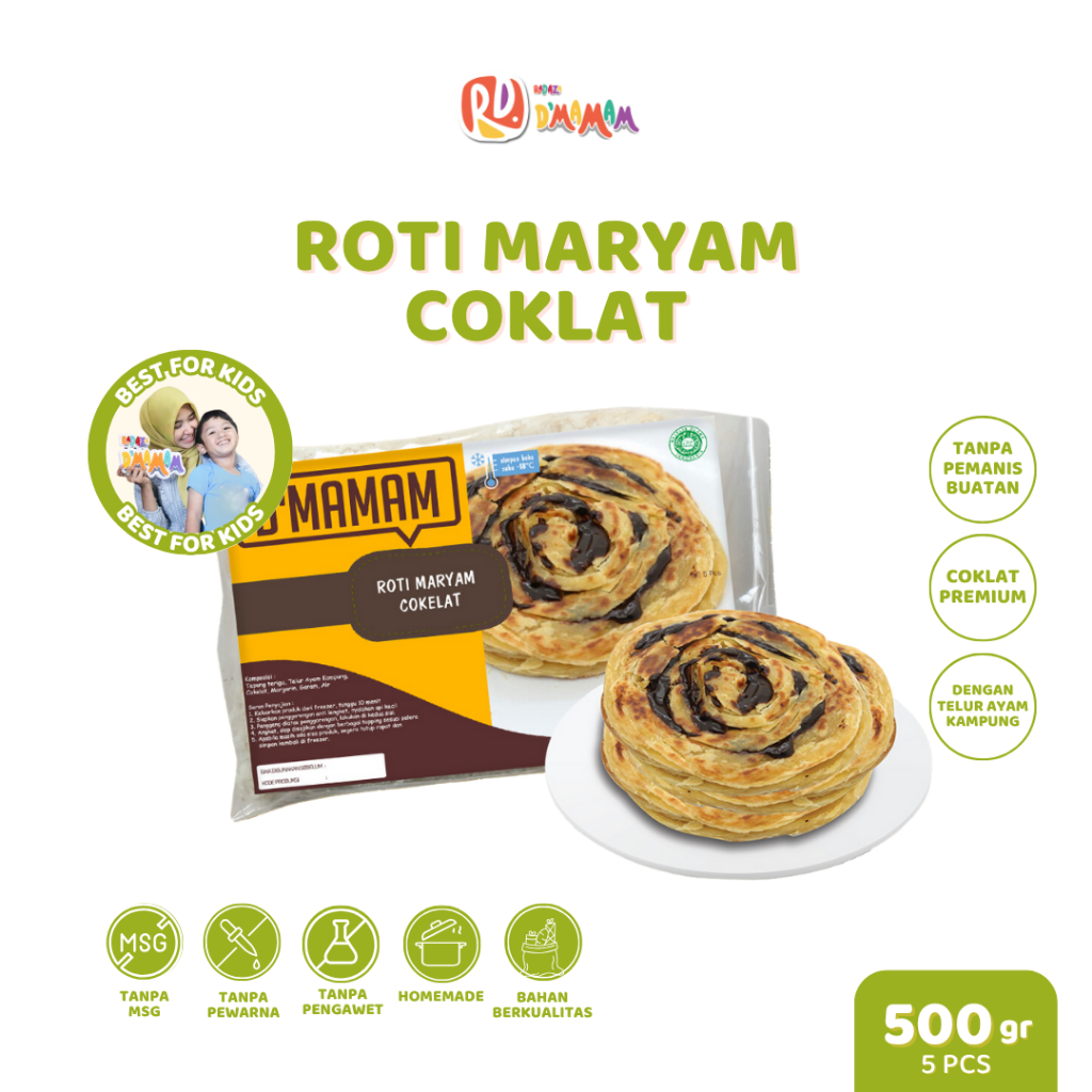 

D'MAMAM SBY Roti Maryam Coklat 500g Homemade / Roti Cane Coklat / Roti Canai Coklat