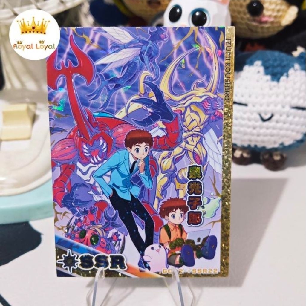 Izumi Koushiro Kartu Digimon CCG Goddess God Card Atlas Of God SSR+ Diamond Tebal Collection Card - 