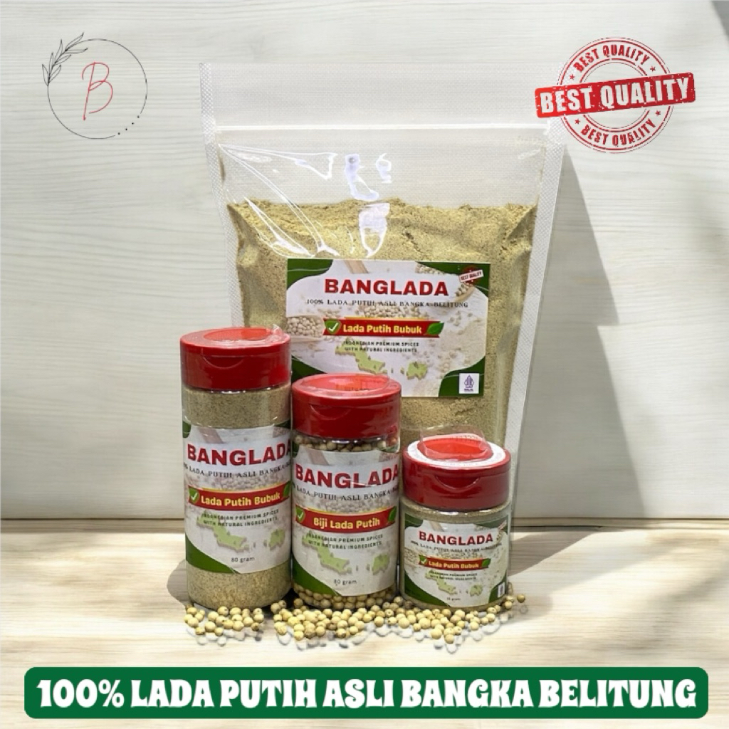 

Lada putih merica murni 100% asli pilihan Bangka Belitung premium - BANGLADA