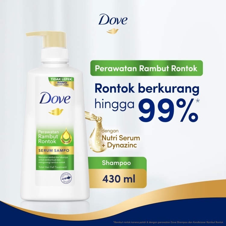 DOVE Serum SHAMPOO Perawatan Rambut Rontok/DOVE SHAMPOO ANTI Rambut Rontok