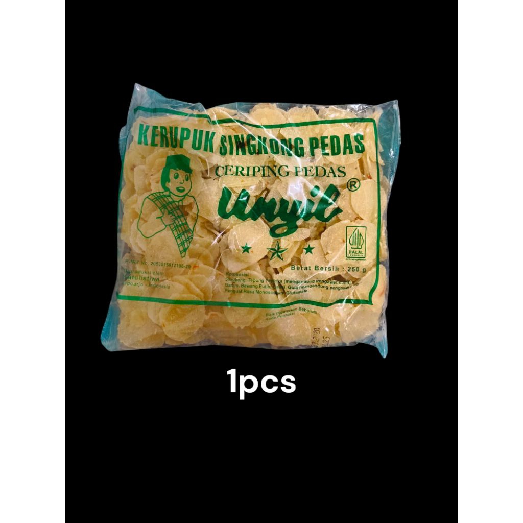 

Kerupuk Singkong unyil pedas 250gr FREE DUS + PLASTIK COD