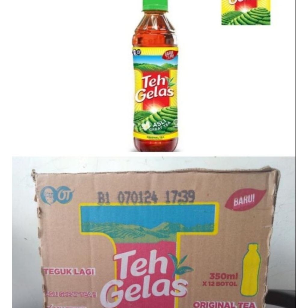 

Teh Gelas Minuman Teh Alami Botol 350ml (Karton)