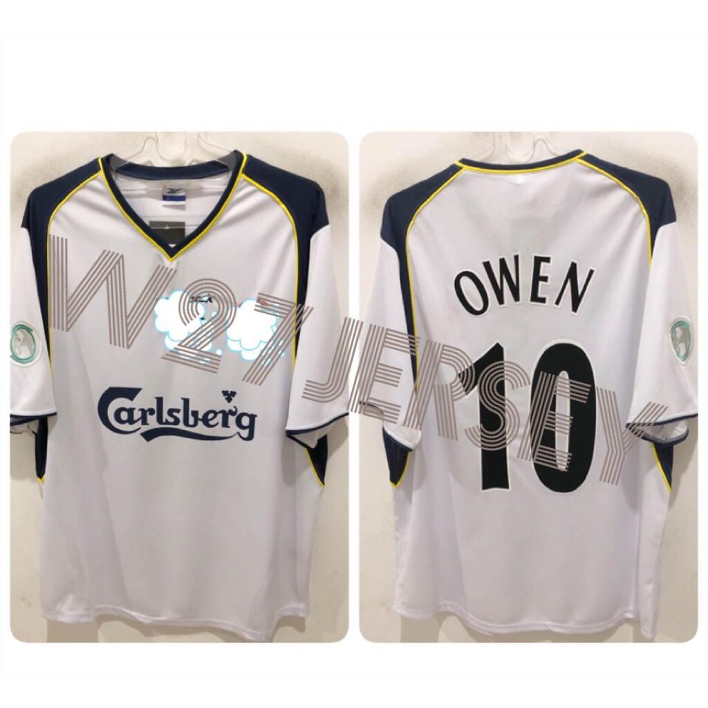JERSEY RETRO - LIFERFULL AWAY 2001-2002 name player Owen + Patch