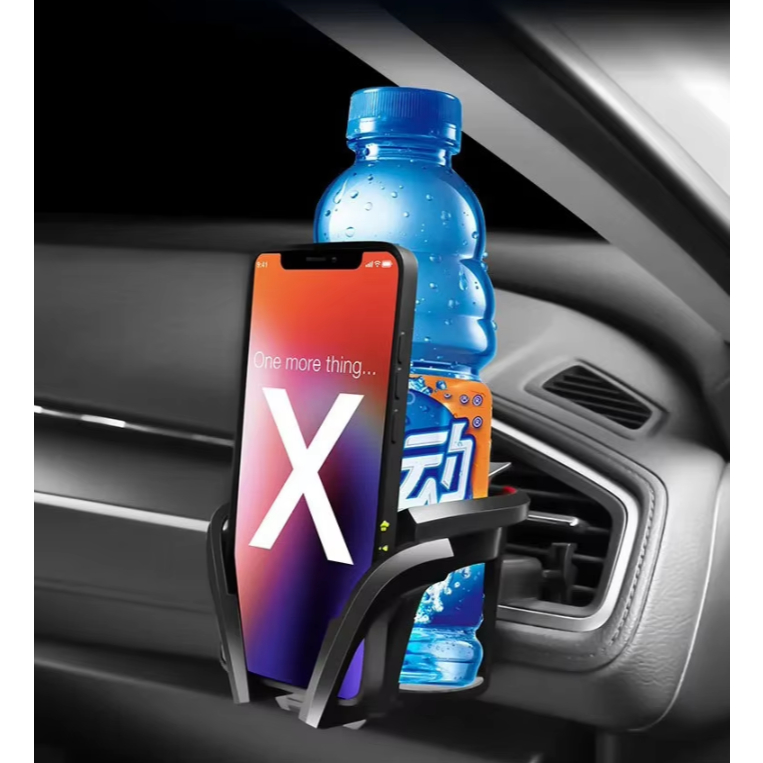 COLMER 2in1 Car Phone Holder Car Cup Holder Tempat Botol Mobil Hp Cup Botol Minuman Mobil Car Air Ve