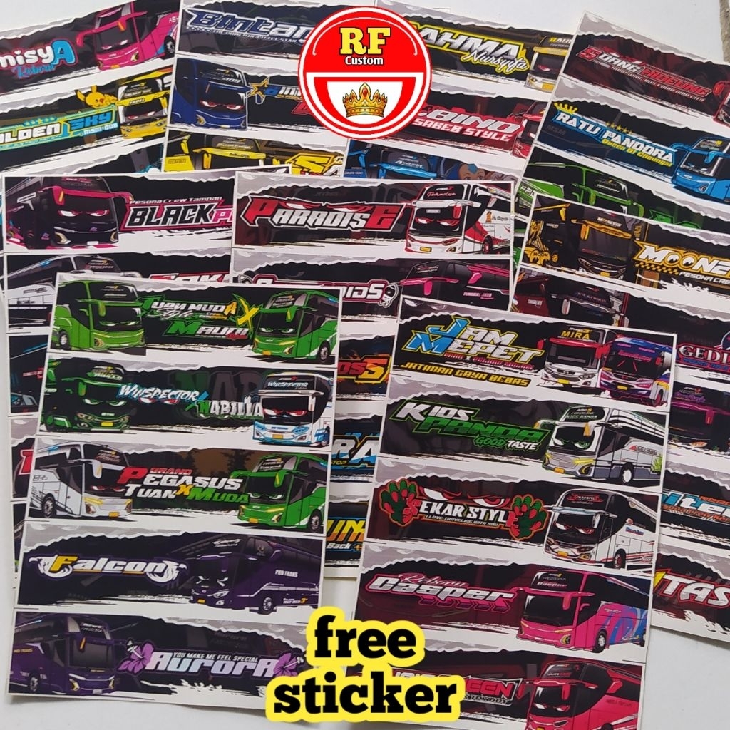 

STIKER TCI ORIGINAL BUS MANIA PEMBURU BASURI CAMPUR 45 PCS TERBARU