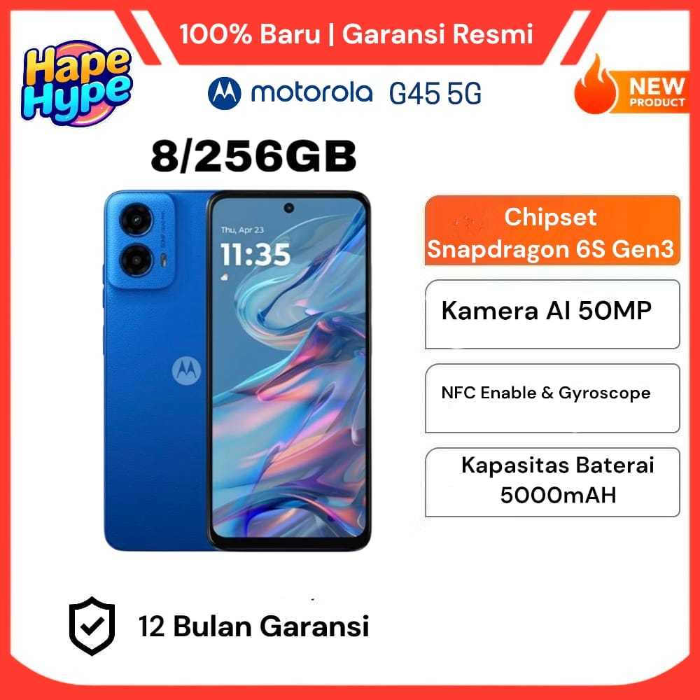Motorola G45 5G 8/256 GB || SNAPDRAGON 6S Gen3 || motorola g45 moto g45 5g || Garansi Resmi