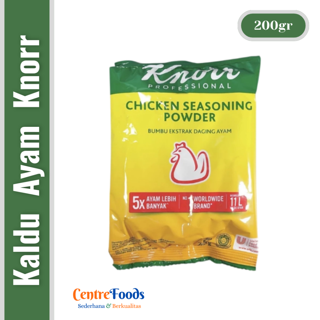 

Bumbu Kaldu Ekstrak Ayam - Chicken Seasoning Powder KNORR | 200gr [ Harga Per BKS ]