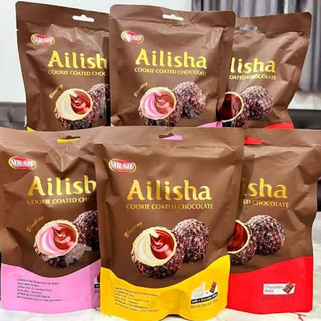 

Ailisha MR SIF Choco Ball Cookies Coated Chocolate 80gr 250gr Coklat Malaysia