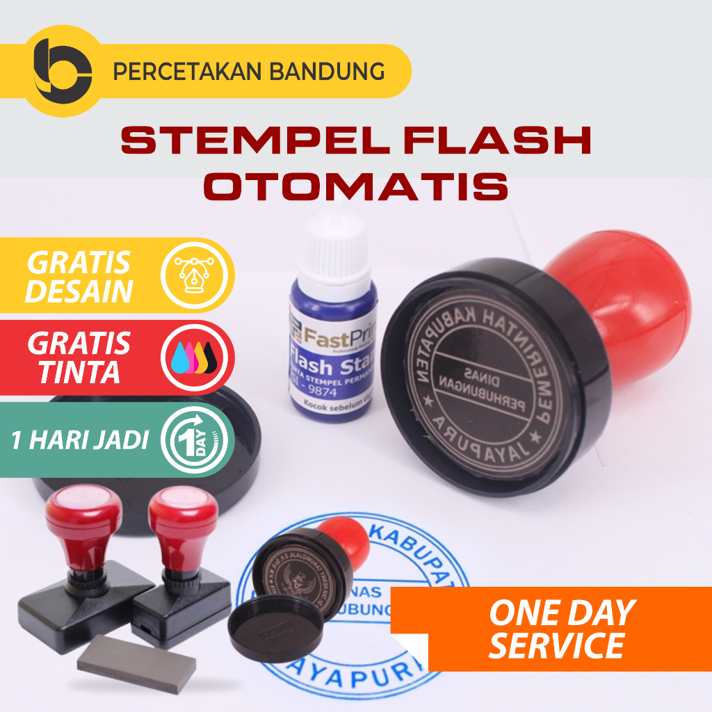 

[1 HARI JADI] Stempel Lunas / Nama Usaha Custom | Bisa Logo & Desain Sendiri | FREE Tinta