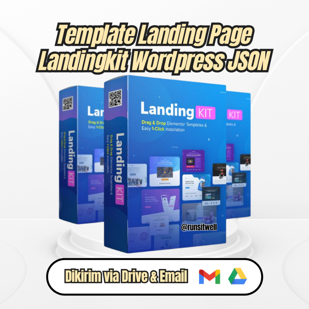 Template Landing Page Landingkit Elementor JSON Wordpress | Landing Page JSON Indonesia + BONUS