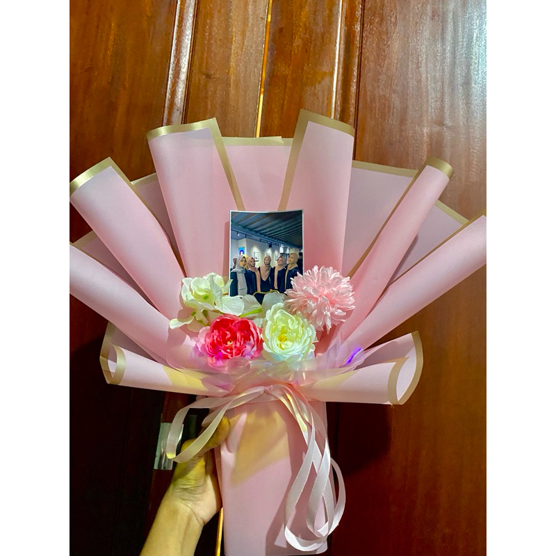 Bucket Bunga Foto Custom Simple