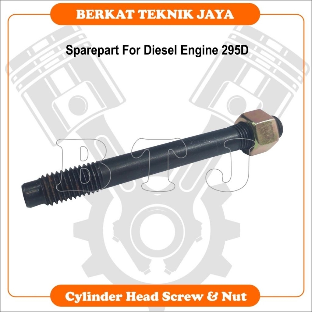 295D CYLINDER HEAD SCREW & NUT / BAUT CYLINDER KOP / BAUT CYLINDER HEAD / BAUT DEKSEL / STUD CYLINDE