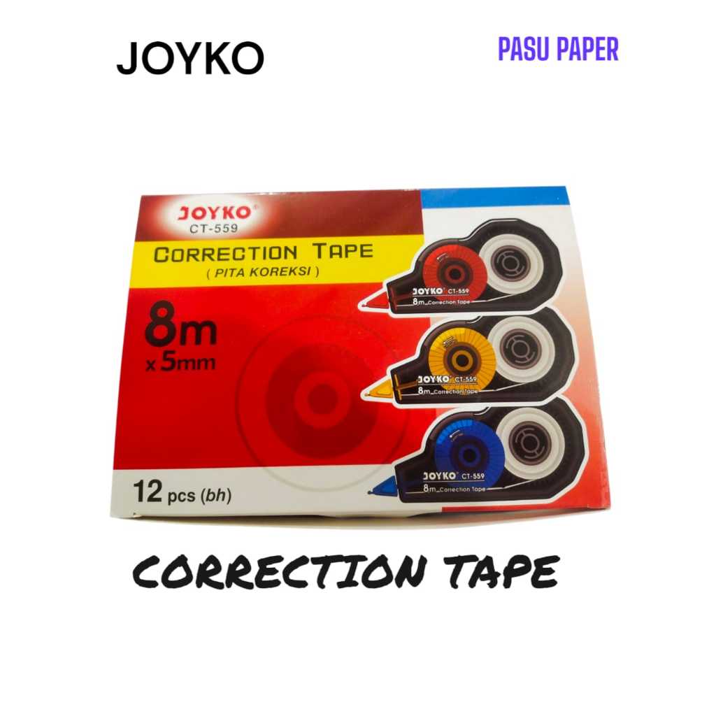 

JOYKO - Correction Tape / Pita Koreksi / Tip Ex Roll CT-559 - Pcs