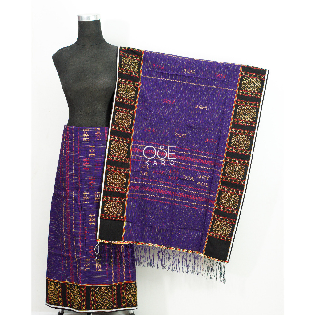 Setelan Sutra Uis Nipes Karo Motif Indung Bayu