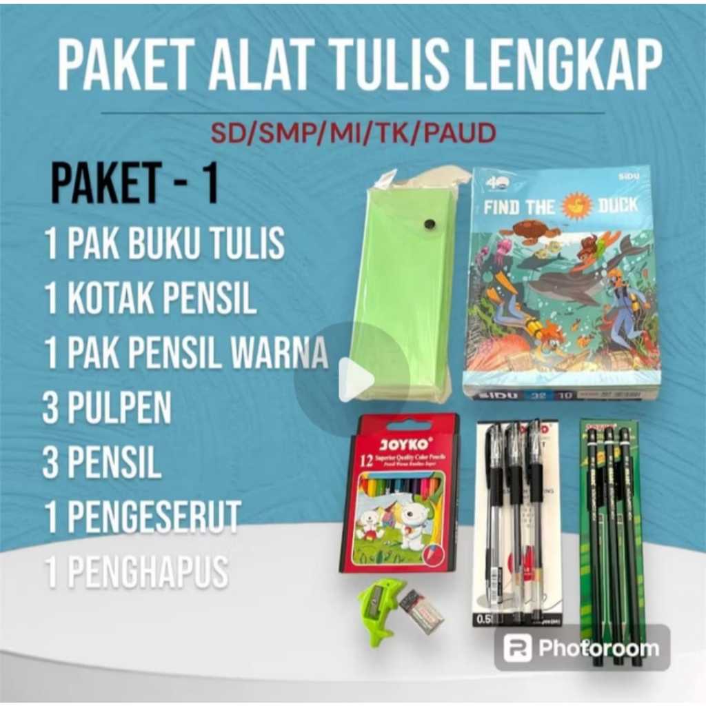 

Paket ATK Lengkap SD/SMP/SMK/SMA Buku Tulis / Alat Tulis Sekolah