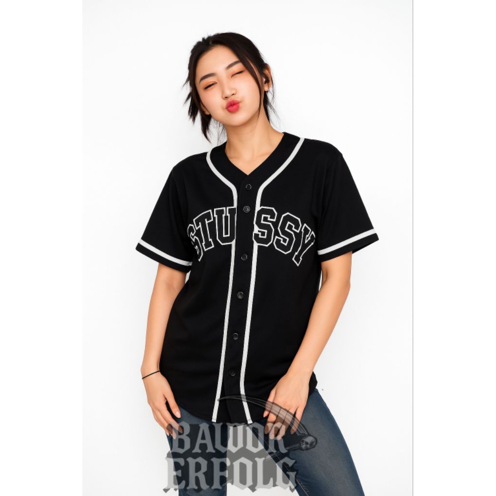 Jersey baseball oversize pria sekena baju baseball