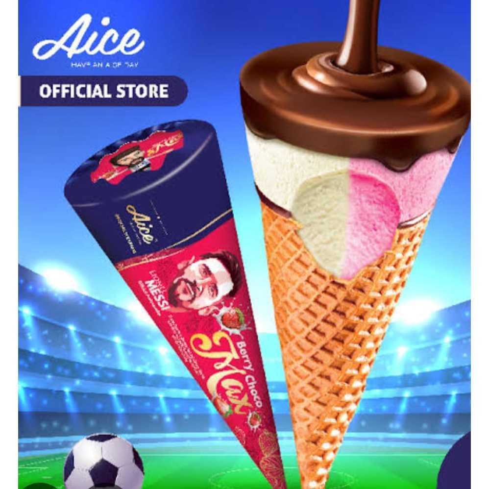 

Aice Ice Cream Berry Choco Cone Isi 24 Pcs