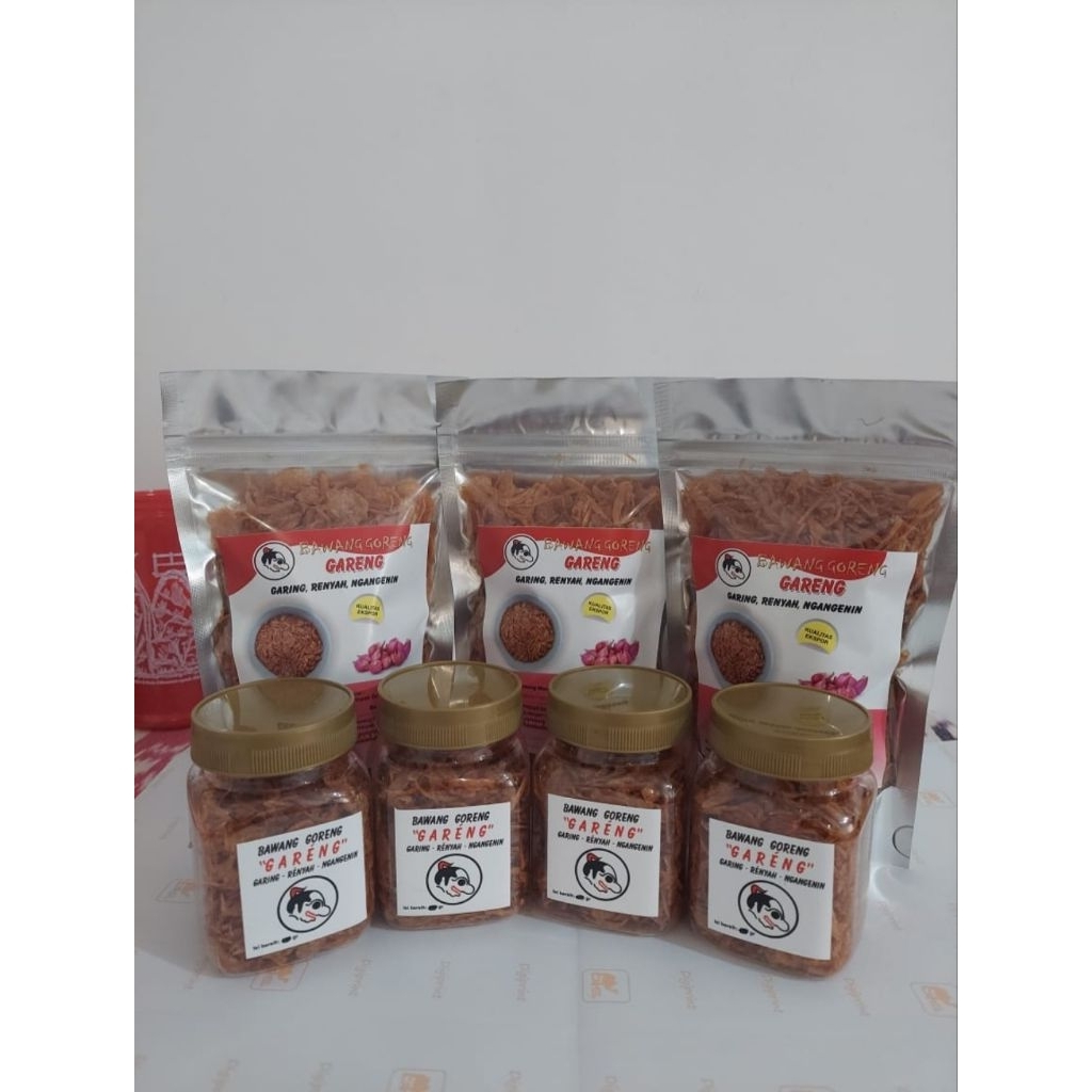 

Bawang goreng premium GARENG / asli tanpa tepung / 100gr