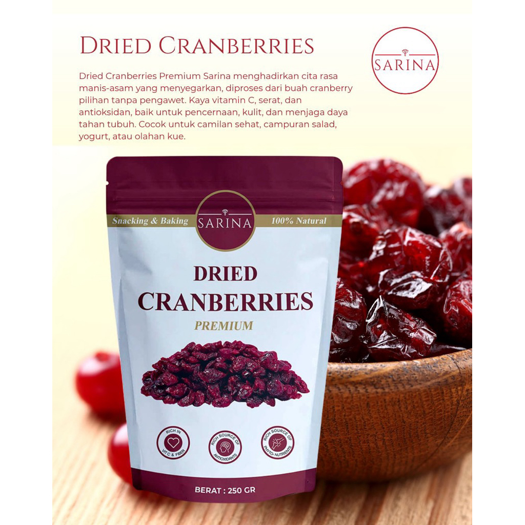 

bGF Dried Cranberry Natural 100% Cranberry Kering Premium