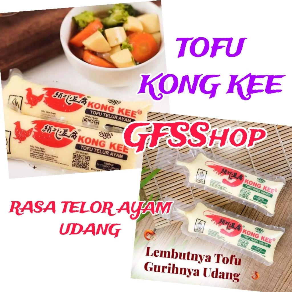 

Kode E. Tahu Jepang Kong Kee Tofu Telur / Ayam & Udang 140gr