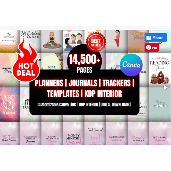 Canva Template Bundle 1000+ Planners - Canva | Template | Bundle | Planners