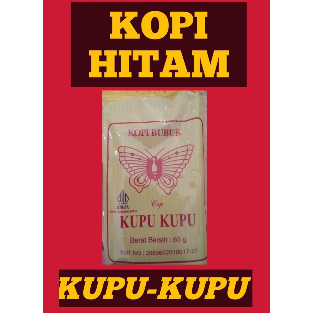

kopi cap KUPU-KUPU 1 bungkus 65 g Murah banget !!