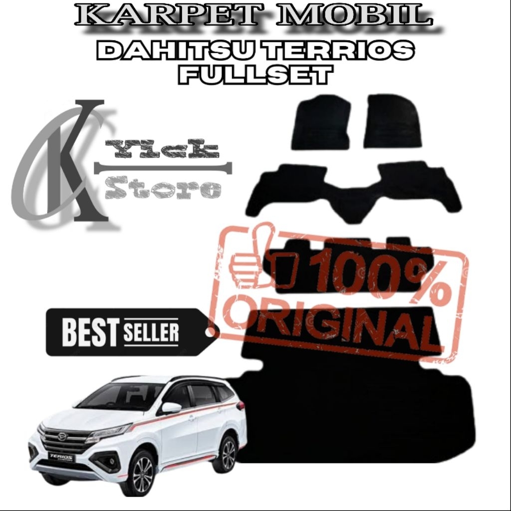Karpet mobil terios full set / Karpet full set mobil terios / Matras alas kaki mobil Daihatsu terrio