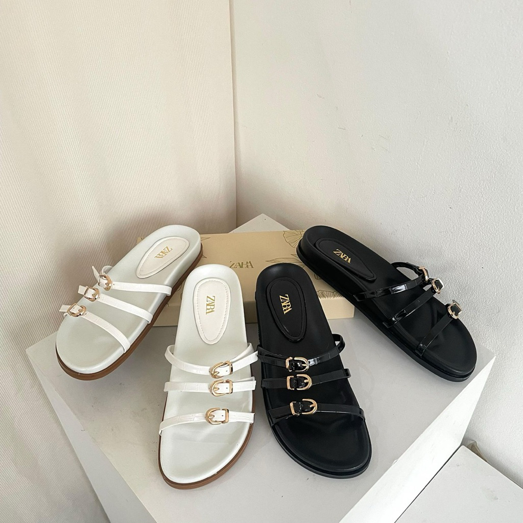 Strappy sandals by Zara high quality fashion shoes sandal tali wanita kantor kerja casual dailyshoes