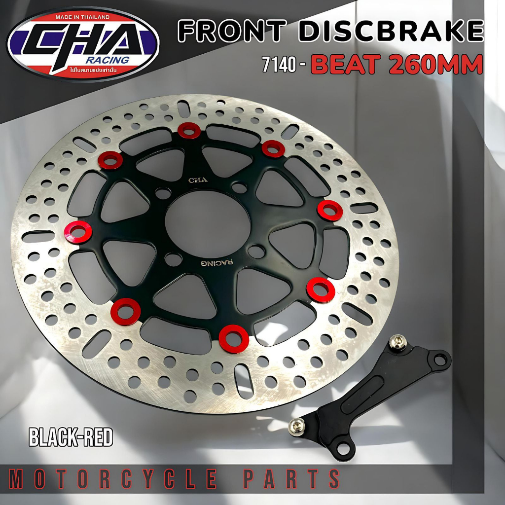 Piringan Disc Cakram Depan MUFAC N188 Mio J,beat,vixion,kharisma 3 Lubang4  220mm  300 mm BLACK SERI